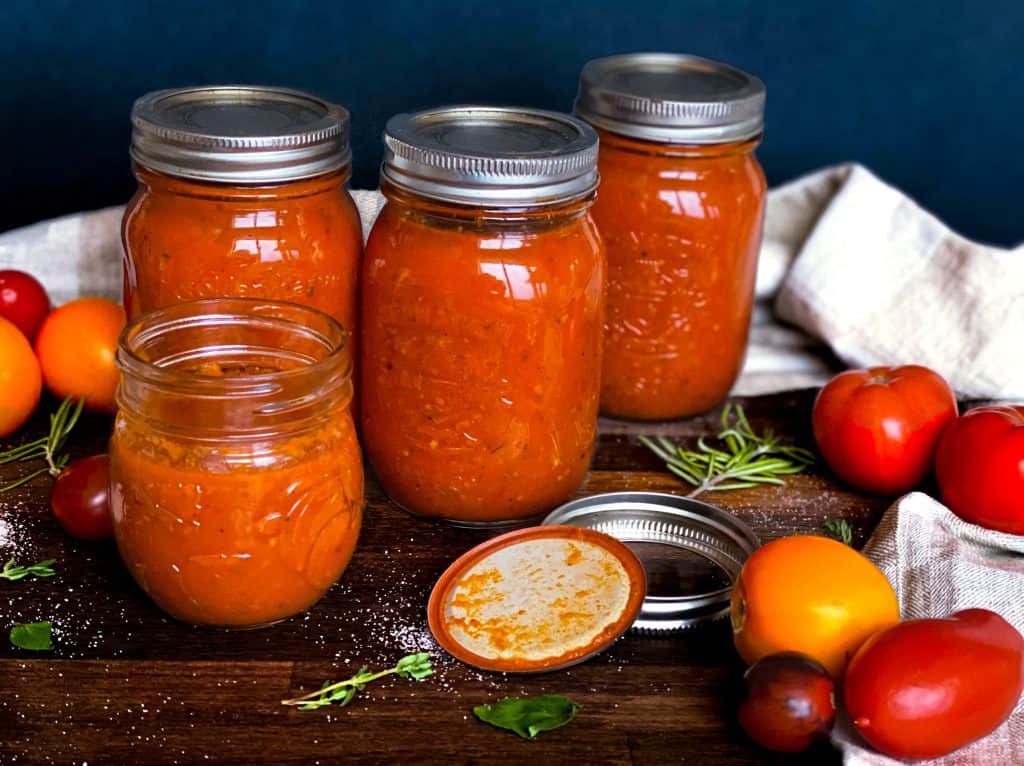 4 jars of canned tomato soup. 