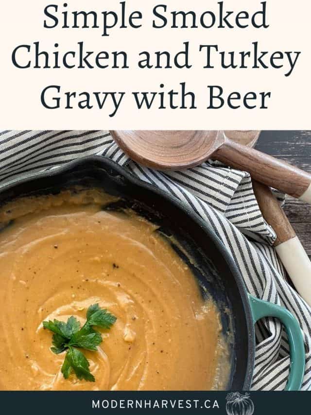 Simple Smoked Chicken or Turkey Gravy With Beer
