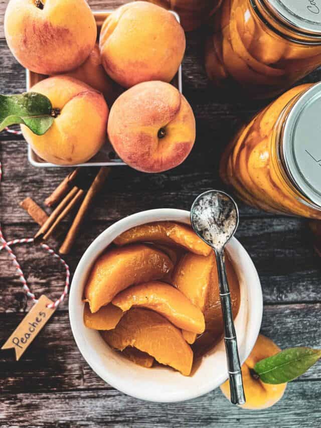 Spiced Brown Sugar Canned Peach Recipe | Easy Peach Preserves