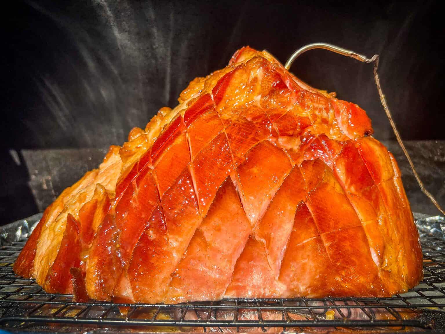 Traeger Smoked Ham Recipe With Brown Sugar and Mustard Glaze Modern