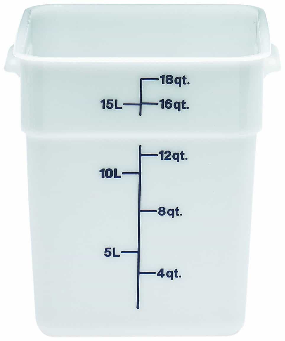 Cambro White Poly 18 Qt Food Storage Container