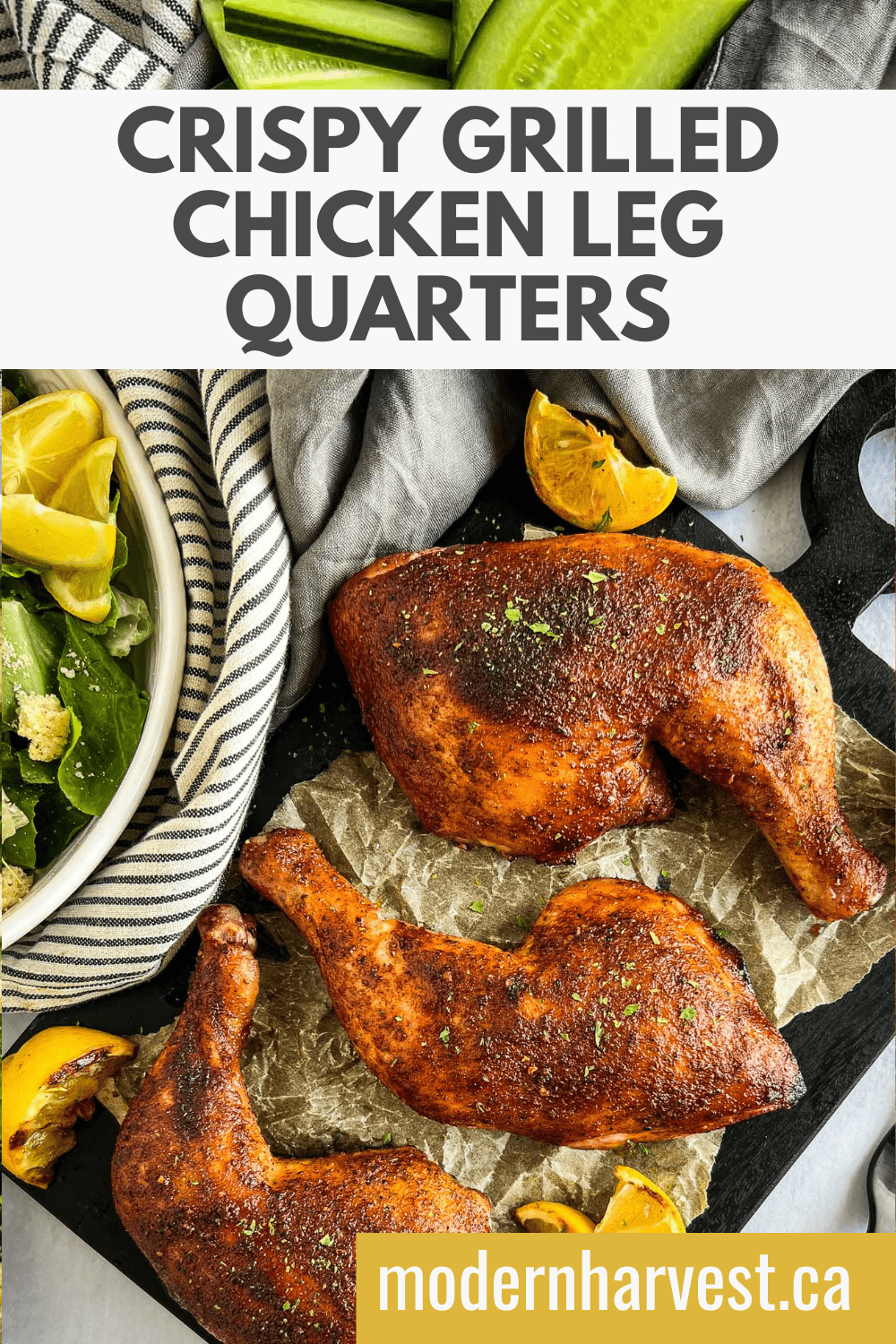 Crispy Grilled Chicken Leg Quarters Traeger, Pit Boss, or Other