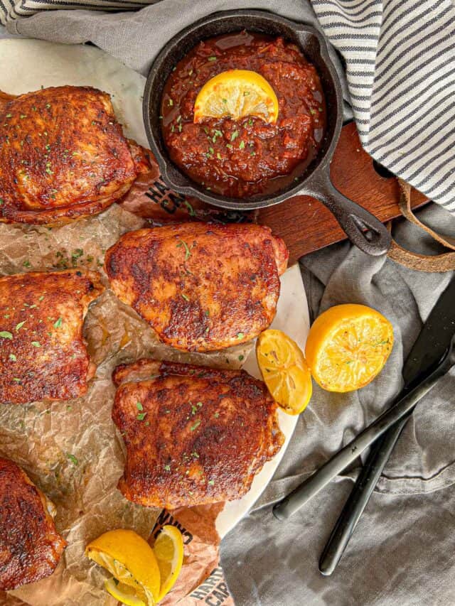 Crispy Smoked Chicken Thighs Traeger, Pit Boss, or Other Pellet Grill