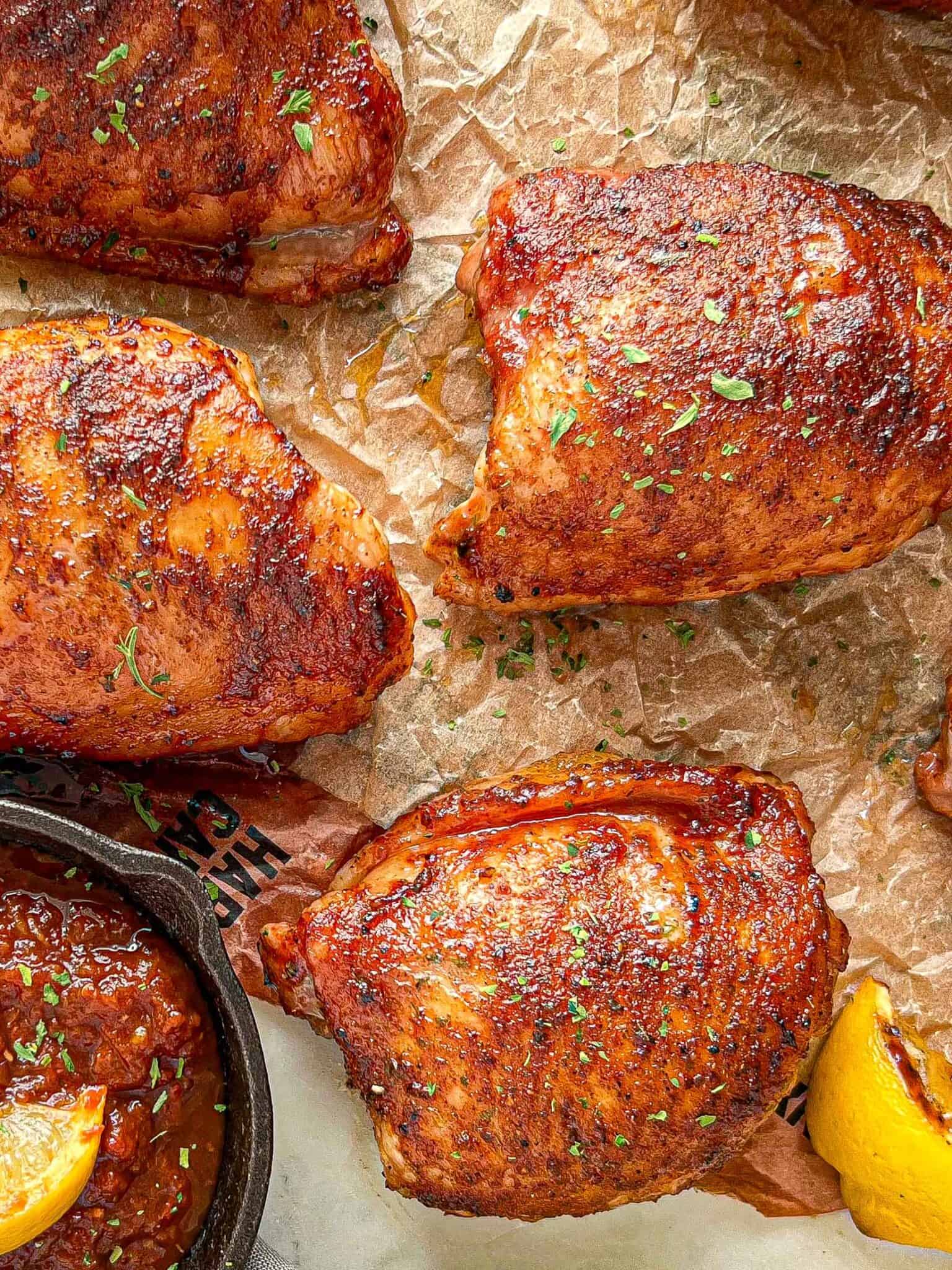 Crispy Smoked Chicken Thighs Traeger, Pit Boss, or Other Pellet Grill Modern Harvest