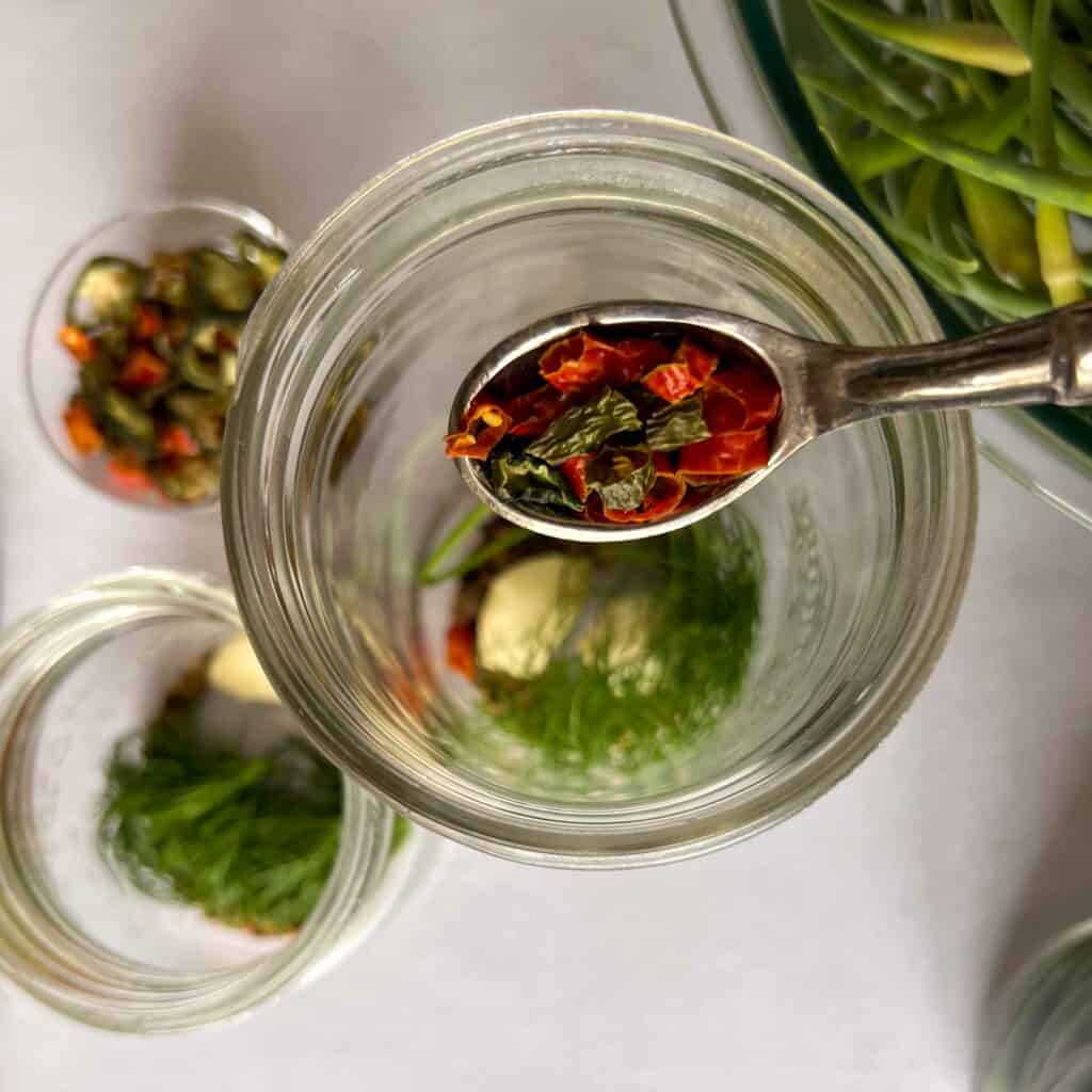 Quick Pickled Garlic Scapes With Dill Refrigerator Recipe Modern