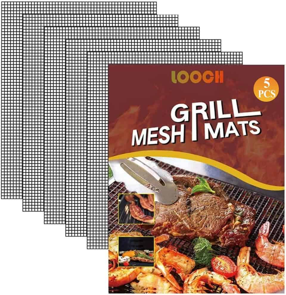 Mesh Grill Mat Set of 5 - Heavy Duty Nonstick Mesh Grilling Mats & Barbecue Accessories